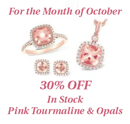 Oct Special Pink Tourmaline & Opals